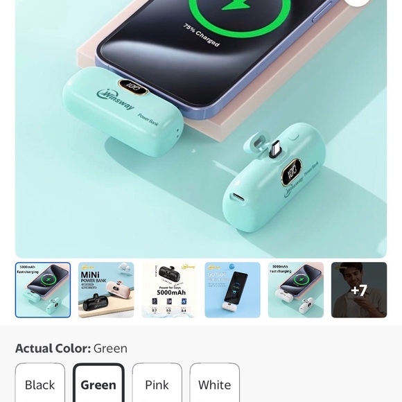 Winsway Mini Power Bank J2 in Blue - Picture 3 of 8